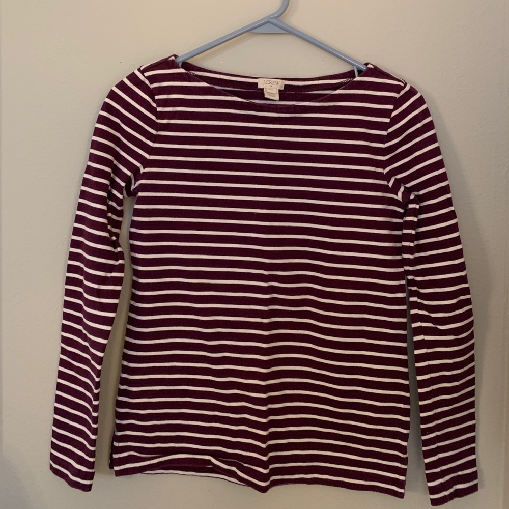 Women’s J. Crew Wide-neck Striped Shirt